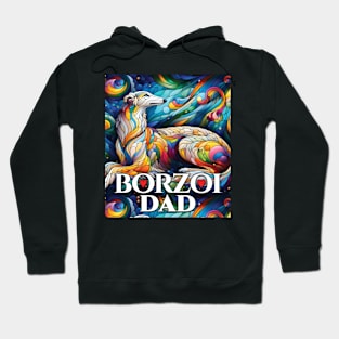 Borzoi dad, stained glass. I love borzois. Hoodie